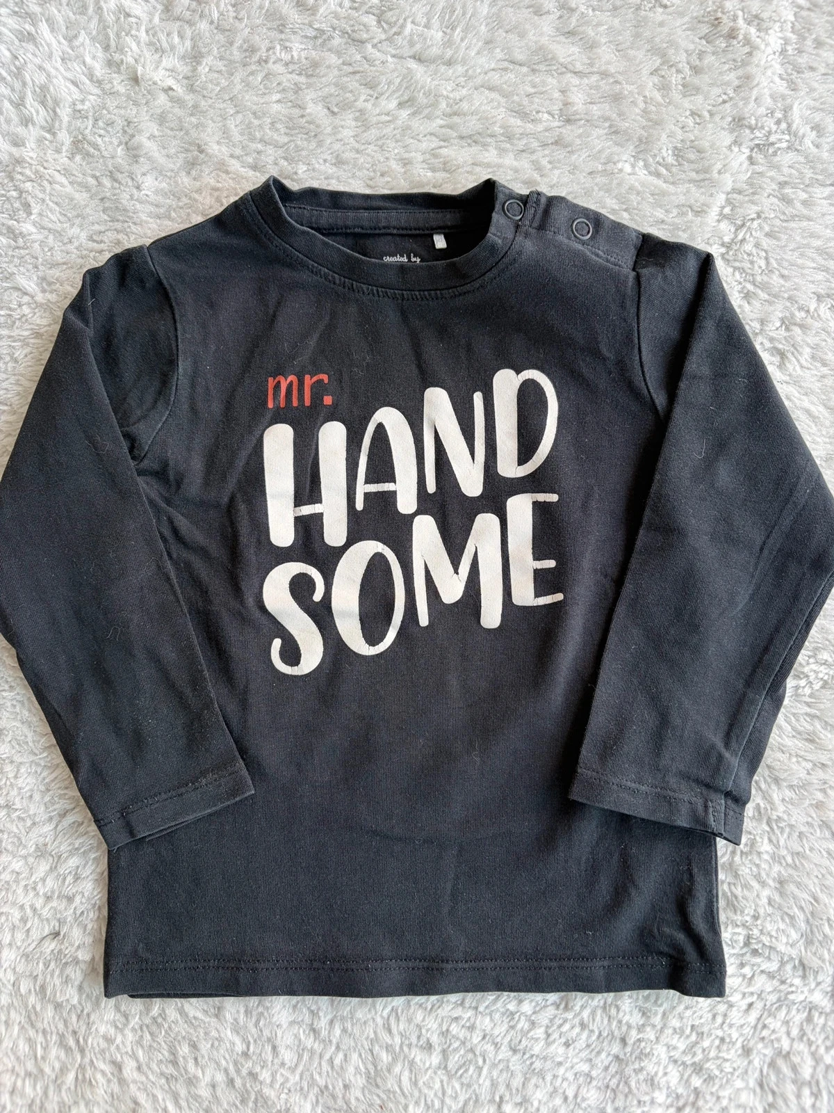 Zwart shirtje Mr Handsome Prénatal 80